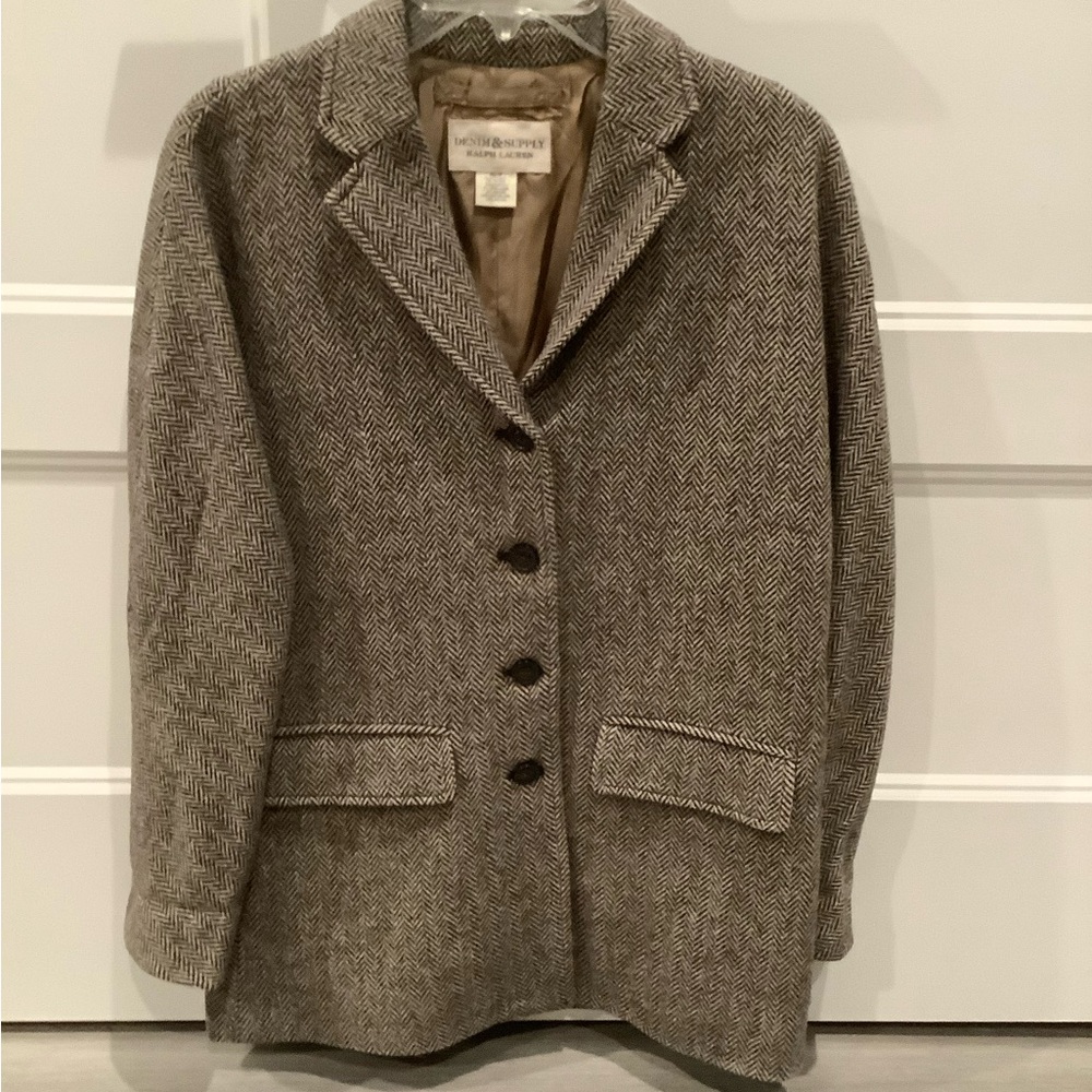 Ralph Lauren Vintage Linen & Supply Herringbone Blazer.
